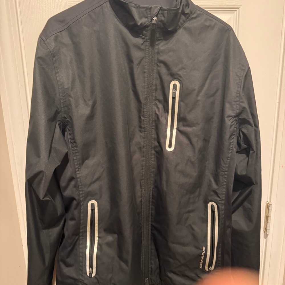 Snake Eyes Weather-18 Full Zip Black Long Sleeve Windbreaker Jacket Mens Medium